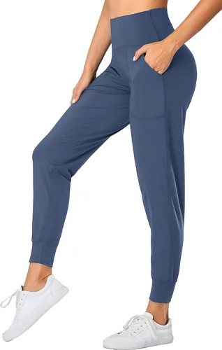 Miniatura 23 de Oalka - Pantalones deportivos para mujer, con cintura alta y bolsillos, para hacer deporte, yoga y entrenar