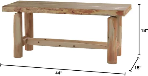 Miniatura 2 de Mesa de centro de troncos de borde vivo (transparente natural) - Muebles rústicos - Mesa de centro rústica de pino y cedro