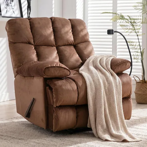 Silla Reclinable Extra Grande, Sillas Reclinables para Hombres Grandes de 400LBS, Silla Reclinable Extra Ancha, Silla Reclinable Grande y Resistente
