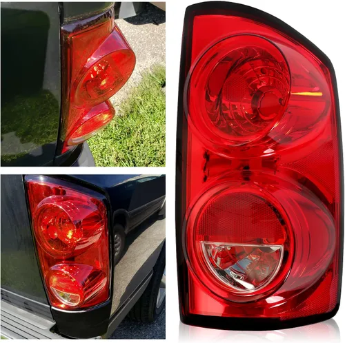 Miniatura 11 de Luz trasera HECASA compatible con 2007-2009 Dodge Ram 1500/2500/3500 ensamblaje de lámpara de luz trasera de camioneta para lado del conductor Lente
