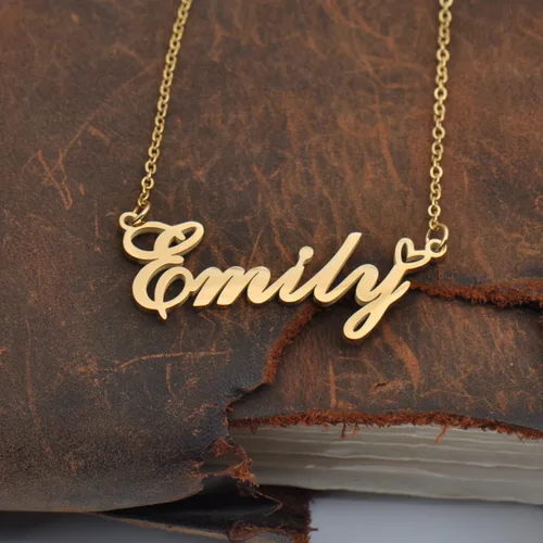 Miniatura 5 de Aoloshow Collar personalizado con nombre de corazón personalizado con cualquier nombre, joyería de acero inoxidable para mujer, regalo de graduación
