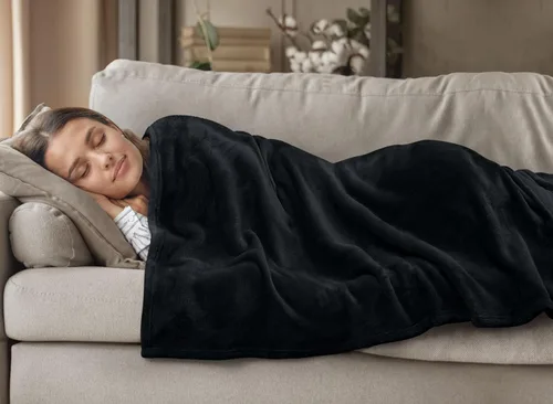 Miniatura 7 de Utopia Bedding Manta de forro polar negro, tamaño individual, ligera, mullida, suave, antiestática de microfibra (60 x 80 pulgadas)