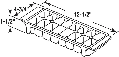 Miniatura 2 de Prime-Line MP10863 Bandejas de plástico estándar para cubitos de hielo (paquete de 2)