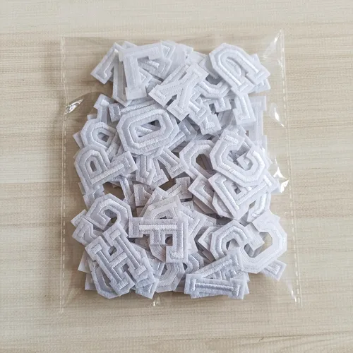 Miniatura 4 de Parches de letras para planchar de 1.3 pulgadas, 78 piezas, parches bordados del alfabeto A-Z para ropa, chaquetas, sombreros, mochilas, jeans