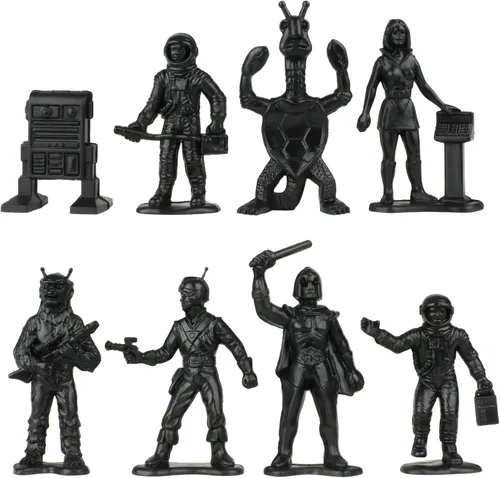 Miniatura 3 de TimMee Galaxy Laser Team Space Figuras – Negro vs Plata 50 piezas – Hecho en Estados Unidos