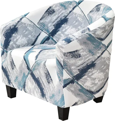 Miniatura 13 de MIFXIN - Funda elástica para silla de bañera de terciopelo de alta elasticidad, cubierta de silla de club, cubierta de sillón de elastano, cubierta