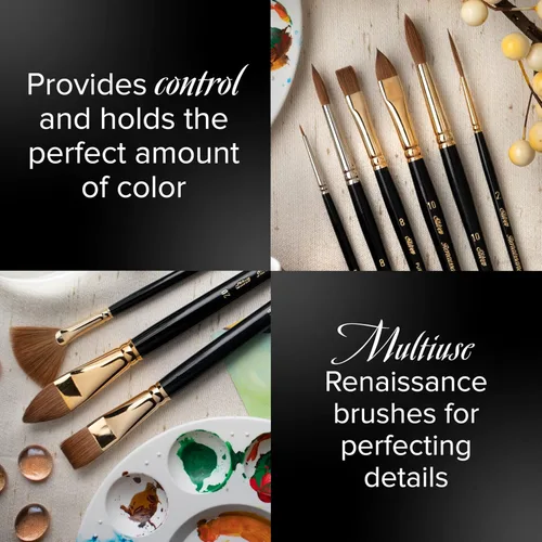 Miniatura 4 de Silver Brush 7102-3 Renaissance - Cepillo de mango largo de color rojo puro de alta calidad, brillante, tamaño 3