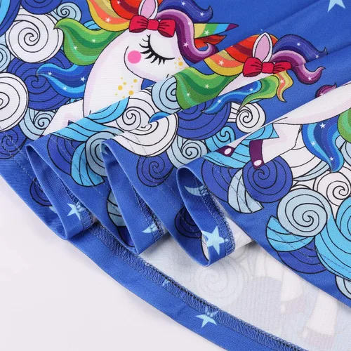 Miniatura 5 de LaBeca - Vestido sin mangas o de manga larga para niñas, vestidos casuales con diseño de unicornio o sirena para niñas pequeñas o grandes