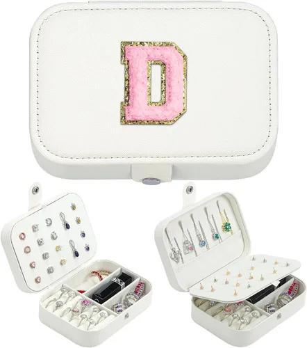Parima Joyero de viaje para mujeres y niñas, organizador de joyas, caja de joyería mediana, estuche de viaje para almacenamiento y organizador