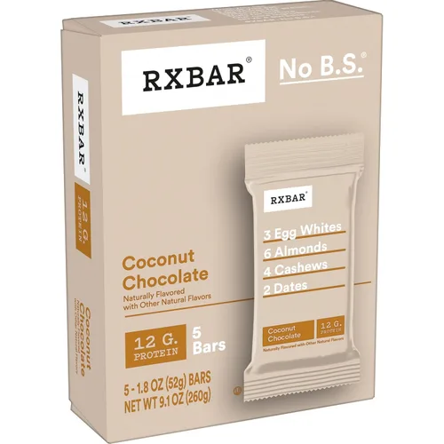 Miniatura 7 de RXBAR Barras de proteínas, 0.44 oz de proteína, aperitivos sin gluten, chocolate de coco (6 cajas, 30 barras)