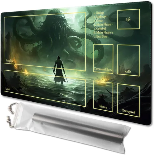 Miniatura 42 de MTG - Tapete de juego tamaño 24 x 14 pulgadas, bolsas de almacenamiento gratuitas, respaldo antideslizante, impresión, ideal para entusiastas