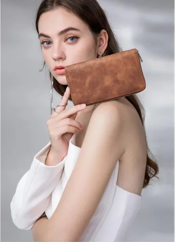 Miniatura 9 de BROMEN Mochila para mujer diseño de cuero bolso de hombro grande para mujer con carteras de mujer