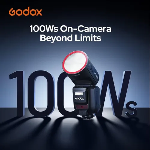Miniatura 6 de Godox V100S para Sony V100 S Flash V100-S Flash de pantalla táctil de cabeza redonda, batería de litio integrada, lámpara de modelado LED de 10