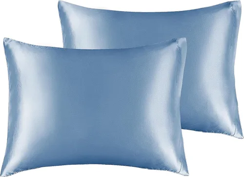 Miniatura 35 de Bedelite Funda de almohada de satén para el cuerpo, súper suave y refrescante, para el cabello y la piel, transpirable, sedosa y larga, 20 x 54 Rosa