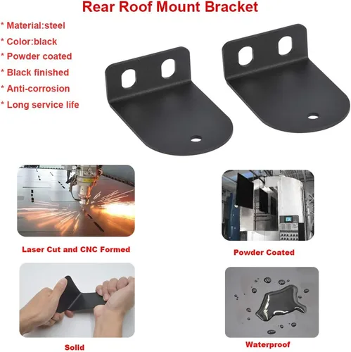 Miniatura 2 de Soporte de montaje para parabrisas trasero de 50" LED con barra de luz recta Compatible con Can Am Defender 500/800/1000/Max 2016-2025