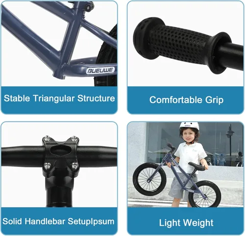 Miniatura 6 de 16 Inch Balance Bike for Big Kids Boys and Girls, No Pedal Sports Training Bicycle, Adjustable Seat Pneumatic Tires Quick Assembly