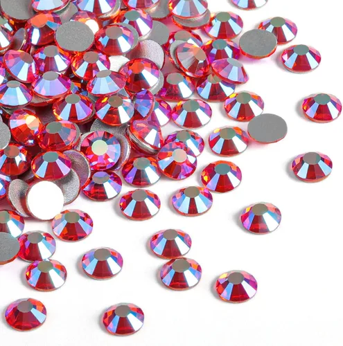 Miniatura 23 de Beadsland 2880 piezas de diamantes de imitación de cristal con reverso plano, gemas redondas para decoración de uñas y manualidades, cristal, SS16