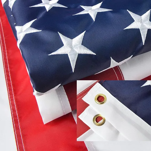 Miniatura 7 de Bandera de Estados Unidos de 12 x 18 pulgadas, bandera patriótica pequeña de Estados Unidos cosida con 50 estrellas para motocicleta, yate, barco