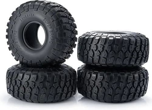 Neumáticos de goma de 2.2 pulgadas con insertos de espuma de 2.638x5.906 in para 1/10 RC Crawler Car A-xial Wraith 90018 90048 RR10 SCX10 D90 4