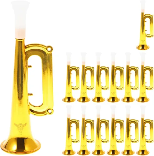 Toyvian Trompeta de juguete para niños, 14 piezas, plástico para niños, instrumento para fiestas, fabricantes de ruido, recuerdos de fiesta de