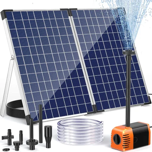 Miniatura 12 de POPOSOAP Bomba de Agua Solar 12W, Bomba de Fuente Solar de Agua con Bomba Sumergible de Estanque de 160GPH de Flujo Ajustable para Fuente Solar