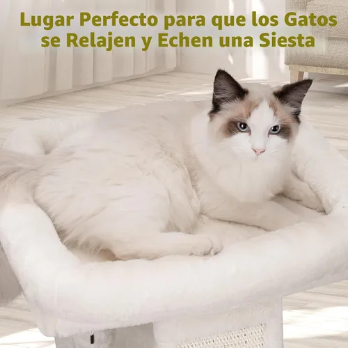 Miniatura 4 de TWDEPART Árbol para Gatos Torre para Gatos con Poste Rascador para Gatos de Interior, Centro de Actividades Árbol de Escalada Muebles para Gatos
