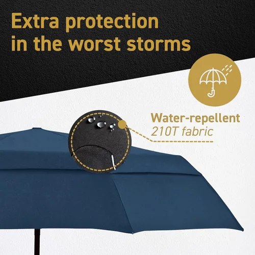 Miniatura 4 de Windproof Travel Umbrellas for Rain - Lightweight, Strong, Compact with & Easy Auto OpenClose Button for Single Hand Use - Double Vented Canopy for