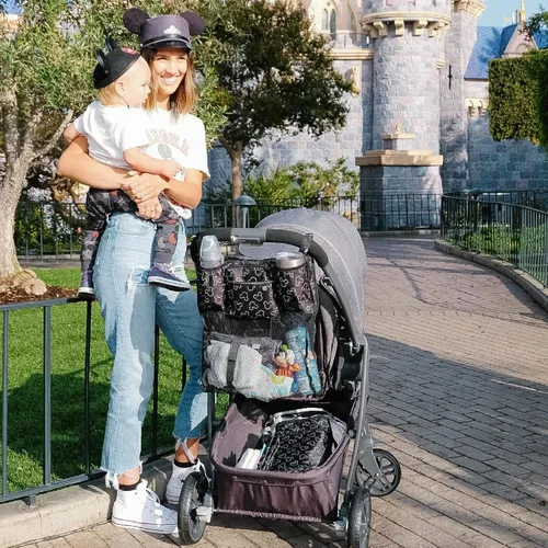 Miniatura 4 de Disney Baby by J.L. Childress Cups 'N Cargo - Organizador para cochecito con portavasos, bolsa de accesorios para cochecito, esencial de viaje