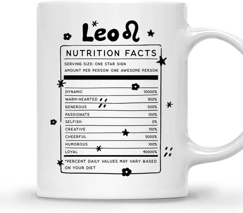 Miniatura 12 de Gossby Aquarius Nutrition Fact Taza de café – Regalo del signo del zodiaco para mujeres, cumpleaños, regalo de astrología de Navidad para mujeres