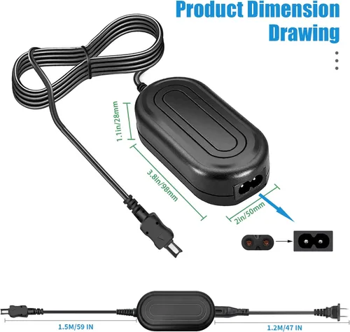 Miniatura 6 de Adaptador de fuente de alimentación de CA EH-67 EH67 para cámaras Nikon Coolpix L840 L830 L820 L810 L340 L330 L320 L310 L120 L110 L105 L100 B500.