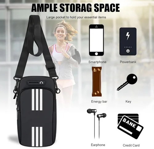 Miniatura 3 de Soporte para teléfono para correr, brazalete, bolso cruzado para teléfono celular, para mujeres, hombres, niños, iPhone 17, 16, 15, 14, 13, 12, 11