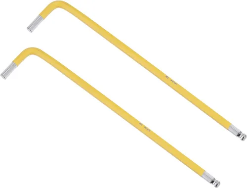 Miniatura 6 de uxcell Llave hexagonal de extremo de bola de 0.059 in, herramienta de reparación de acero S2 en forma de L brazo largo 2 piezas
