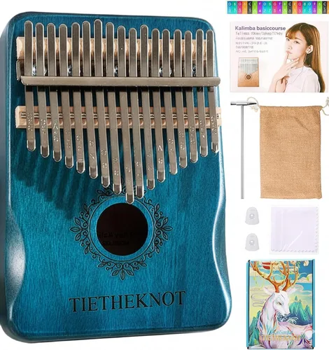 Piano de pulgar Kalimba de 17 teclas Mini piano de pulgar Piano de dedo, LightSeaGreen, mariposas aman las flores