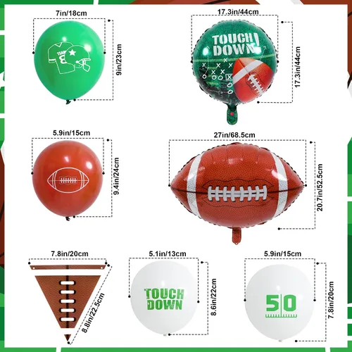Miniatura 4 de 39 piezas de decoraciones de fiesta de fútbol suministros de fiesta de fútbol para decoración temática de fútbol