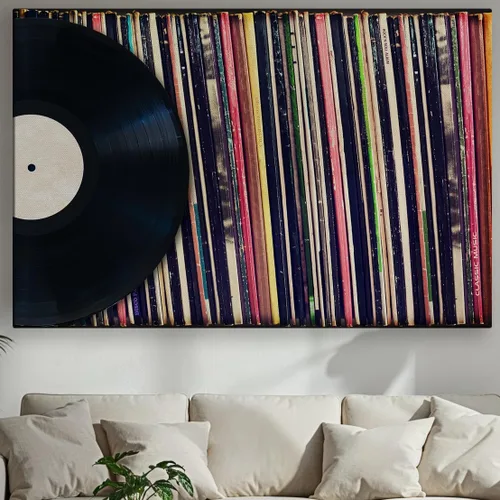 Miniatura 36 de LuxeWood Arte de Pared Musical en Lienzo - Impresiones Temáticas Musicales Medianas y Grandes para Sala de Estar, Oficina, Estudio, Airbnb