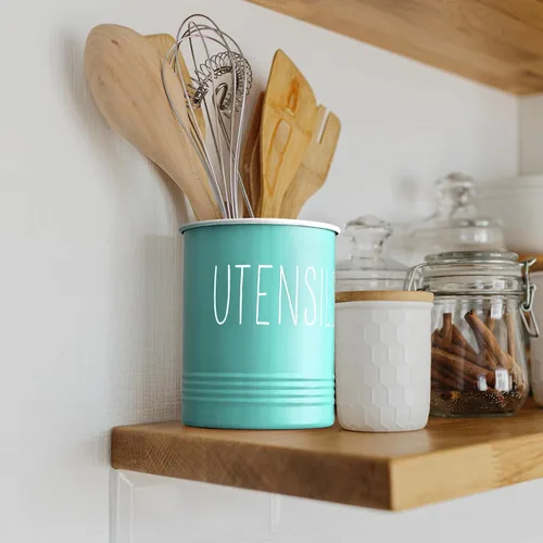 Miniatura 6 de Bivvclaz Soporte para Utensilios de Cocina Verde Azulado, Soporte de Utensilios de 6.7" para Encimera de Cocina, Recipiente para Utensilios