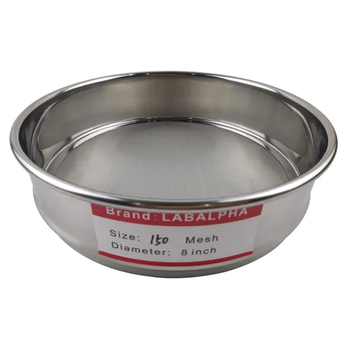 Miniatura 9 de LABALPHA Laboratorio tamices Pan con tapa, 8" de diámetro, acero inoxidable 304