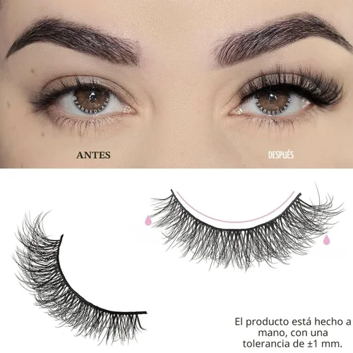 Miniatura 2 de FARRED Pestañas cortas naturales de visón, paquete de 14 pares de pestañas postizas de aspecto natural, esponjosas, pestañas postizas pequeñas