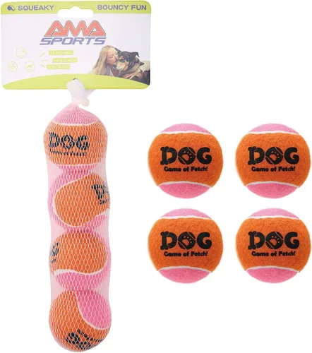 Miniatura 16 de AMA SPORT Pelotas de tenis chirriantes para perros de 2.0 pulgadas, pelotas de tenis para perros pequeños para lanzar y buscar, juguetes