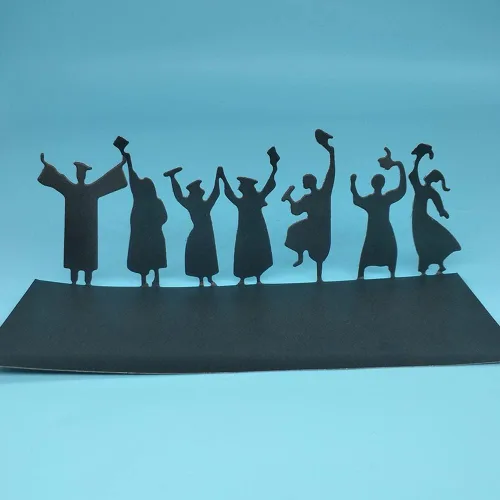 Miniatura 2 de Troqueles de metal, 5.6 x 2.2 in, ceremonia de graduación, uniforme de soltero, carnaval, corte de metal, troqueles para hacer tarjetas, fondo