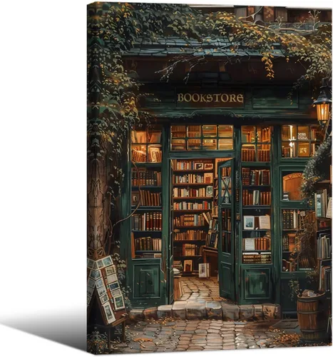 Miniatura 33 de Haitunone Arte de Pared de Lectura Femenina Victoriana Academia Oscura Libros Melancólicos Póster Pintura al Óleo Antigua Impresiones en Lienzo