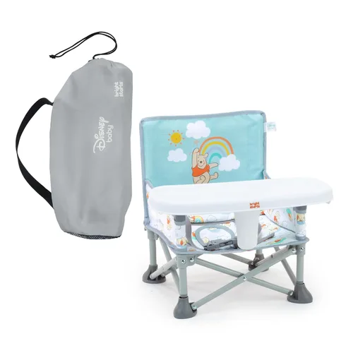 Miniatura 17 de Bright Starts Pop 'N Sit Asiento elevado portátil, para uso en interiores y exteriores, asiento de piso con bandeja de alimentación, gris, de 6