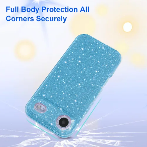 Miniatura 4 de MATEPROX - Funda compatible con iPhone Air de 6.5' [2025], carcasa protectora de 3 capas con purpurina brillante y tendencia, anti-arañazos y a