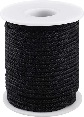 Miniatura 20 de Cuerda de hilo de nailon para jardinería, pulseras trenzadas, manualidades (0.039 in-394 pies, café)