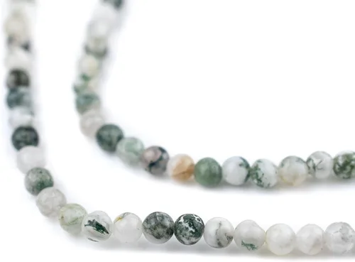 Miniatura 146 de The Bead Chest Cuentas de Jade Blanco Mate Redondas (8mm): Piedra Preciosa Orgánica Redonda Esférica de Energía con Poder de Sanación para Hacer