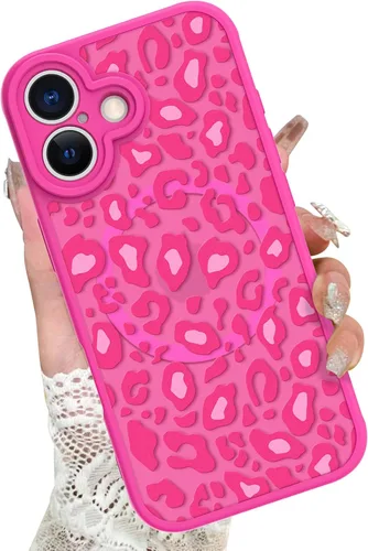 Miniatura 75 de KANGHAR - Funda para iPhone 11 [Compatible con Magsafe] Patrón estampado de leopardo Lindo guepardo Funda protectora magnética para niñas, mujeres