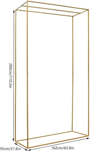 Miniatura 6 de Soporte de arco de boda de metal de gran tamaño de 9.2 ft/110 pulgadas de alto, decoración de ceremonia de fiesta, árbol de jardín, soporte de fondo