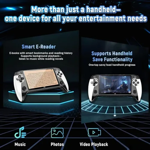 Miniatura 5 de X9 - Consola de juegos de mano retro, pantalla HD IPS portátil de 5.5 pulgadas, más de 3000 juegos incorporados, más de 10 emuladores externos, 1