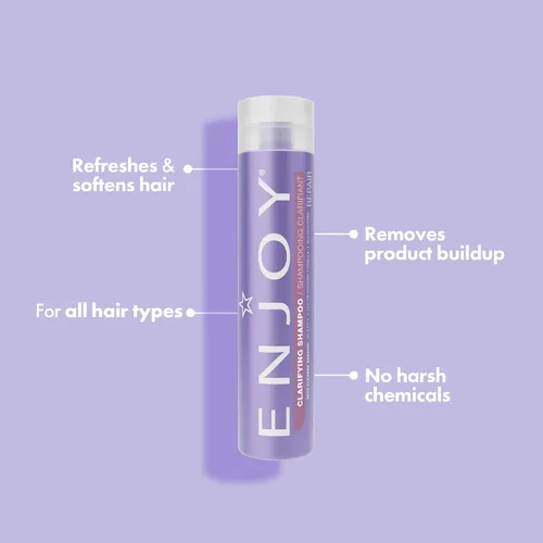 Miniatura 2 de Enjoy Champú clarificante, limpieza profunda y quelante, desintoxicación del cabello sin sulfato, elimina minerales de agua dura, cloro