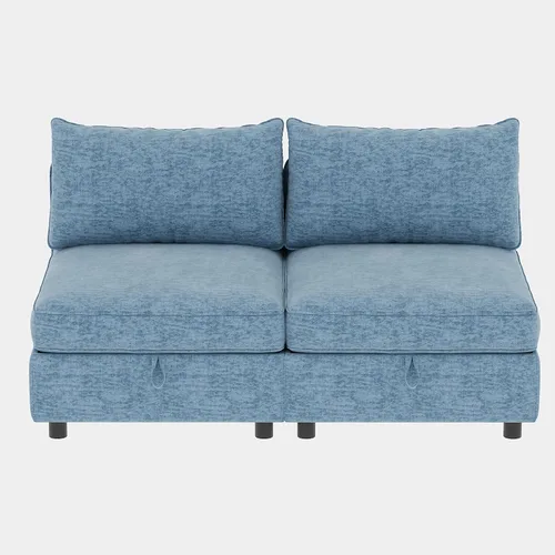 Miniatura 4 de ERYE Sofá modular de 68 pulgadas con asiento profundo, sofá modular de almacenamiento con respaldo y reposabrazos de combinación gratuita, sofá